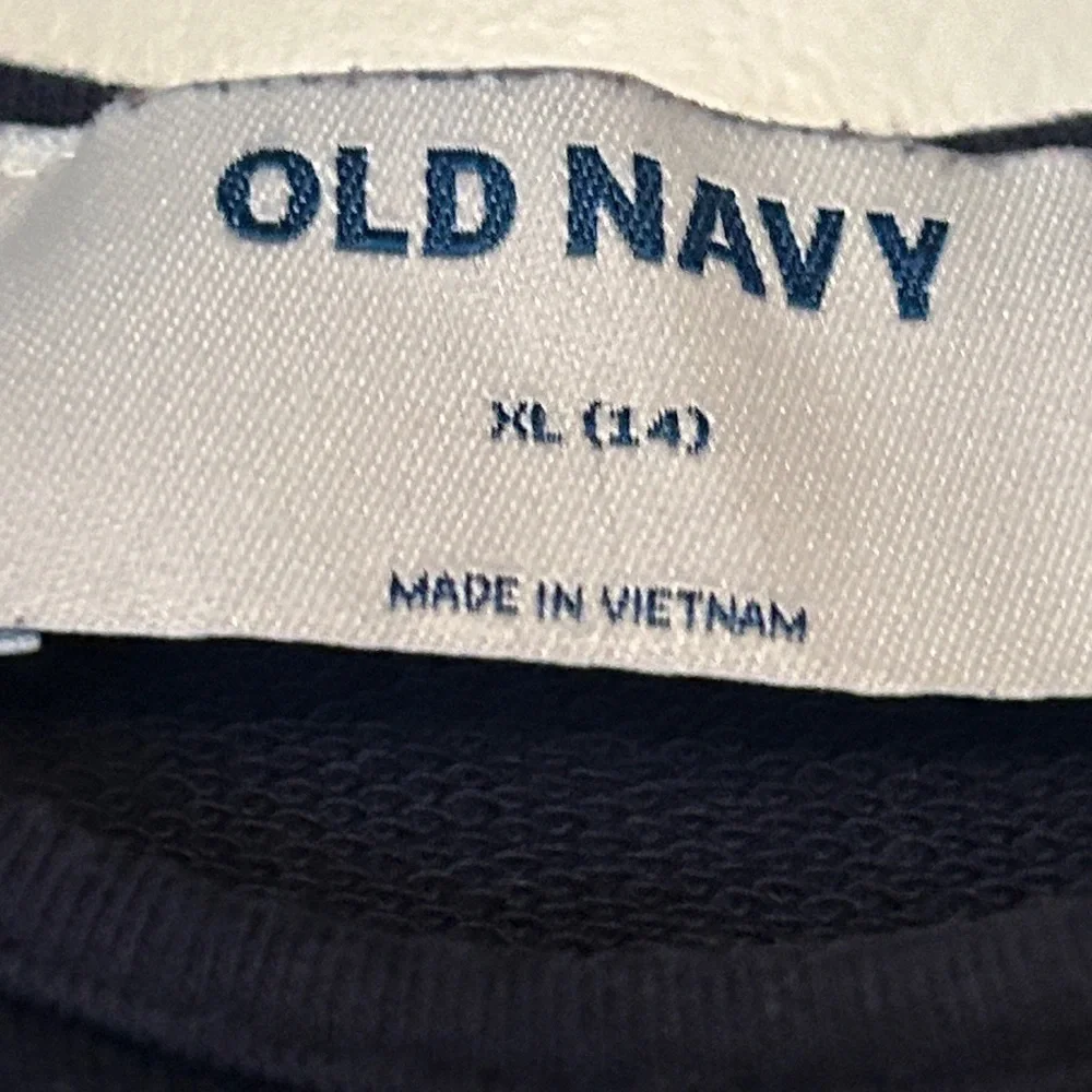 Old Navy Girl’s A-Line SS Dress XL/14 Navy Casual Knit Summer Everyday Basic